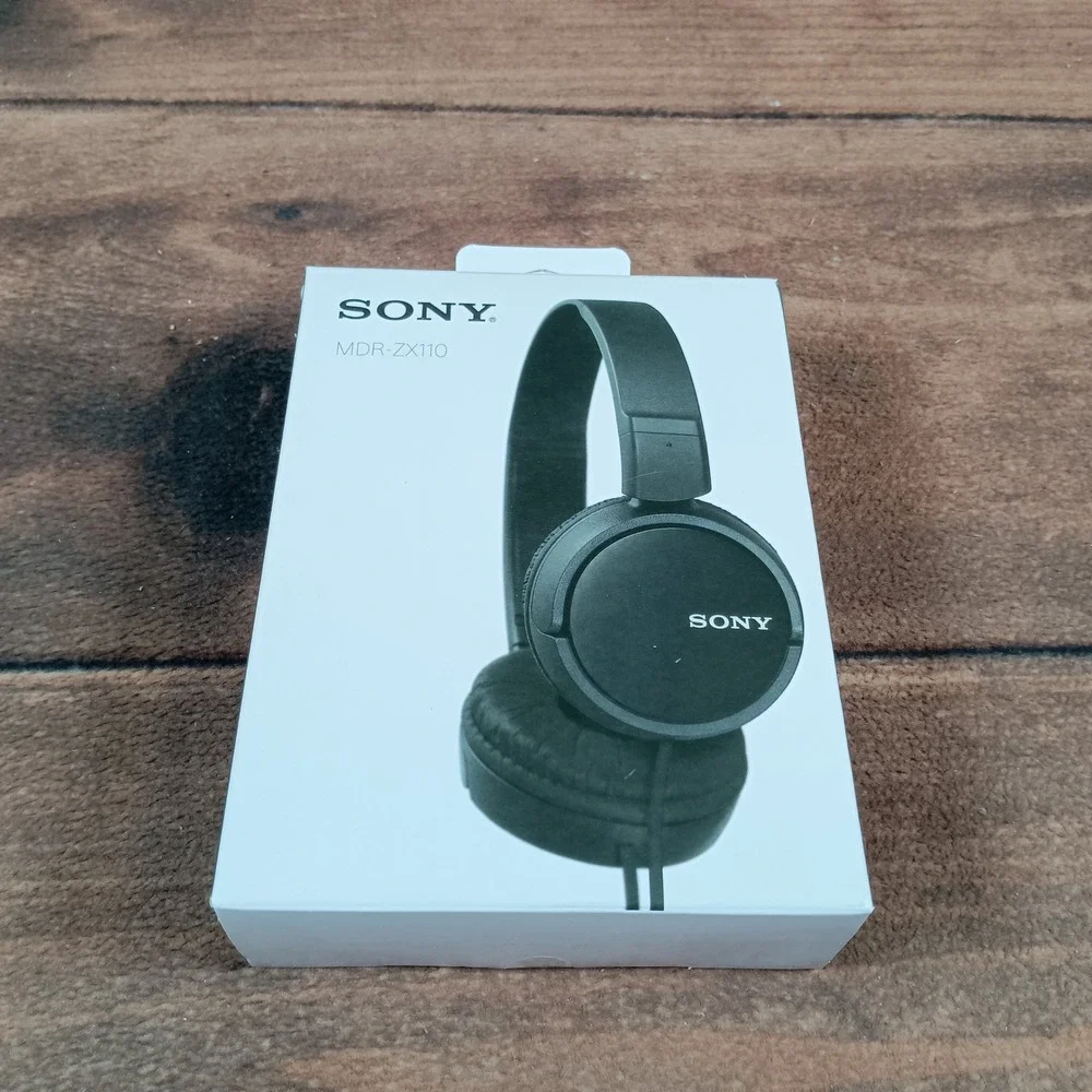 Sony MDR-ZX110 Wired On-Ear Headphones Black Foldable Stereo MDRZX110/BZ(UC)